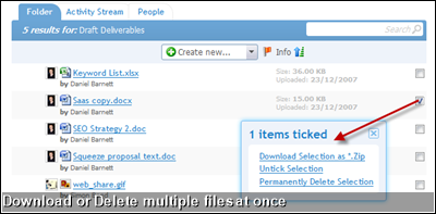 Download or Delete multiple files at once
