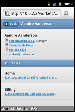 Contact Details - iOS