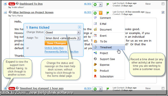 Click to Zoom - new help desk software
