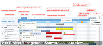 Beta Project Management Software - click to view